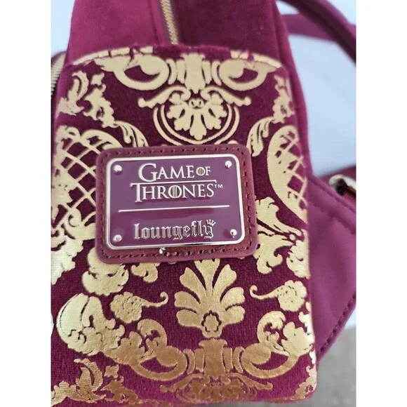 Loungefly NWT Game of Thrones King Joffrey Cosplay  Mini Backpack Velour Crown - Picture 13 of 15